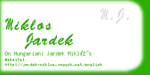 miklos jardek business card